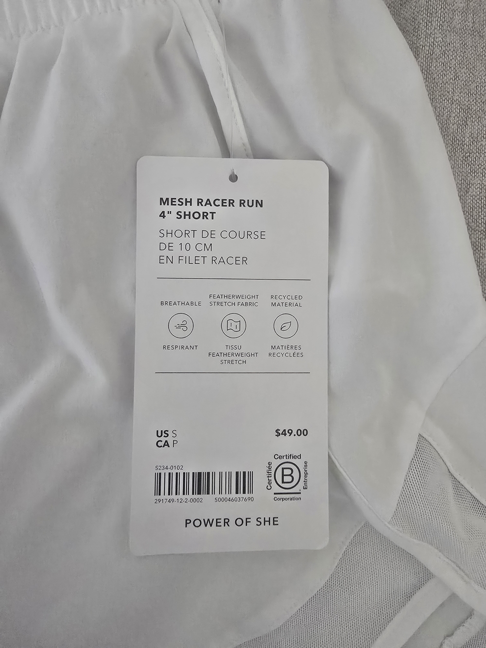 ⚠️⚠️⚠️ SOLD⚠️⚠️⚠️Athleta Women's Mesh Racer Run Shorts 4" In White - Picture 4 of 11